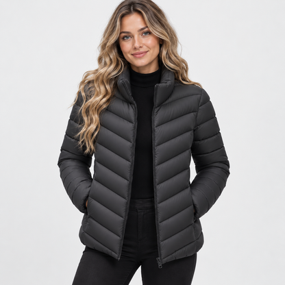 Montviro | Women's Stand Collar Jacket - Quilted Elegant Style