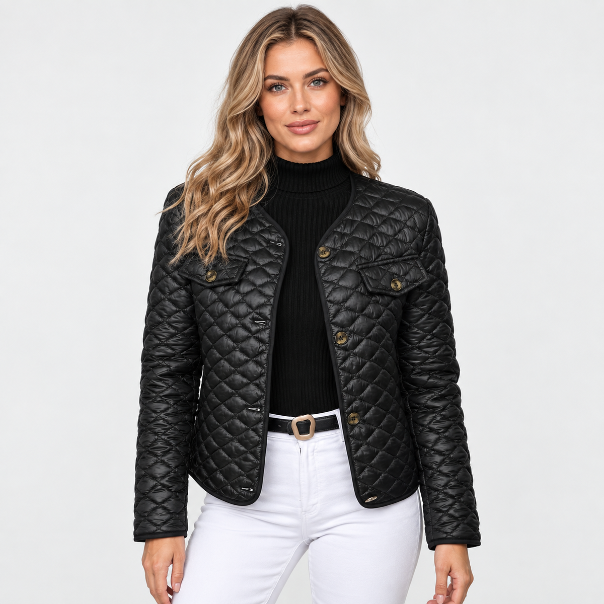 Montviro | Women's Quilted Coat - Solid Color Fall Winter Style