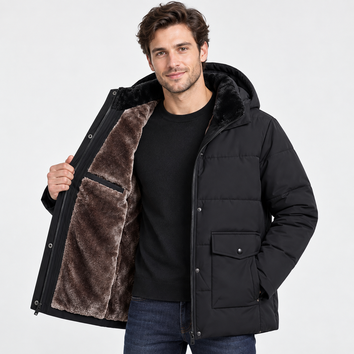 Montviro | Men's Hooded Padded Coat - Thickened Winter Outerwear