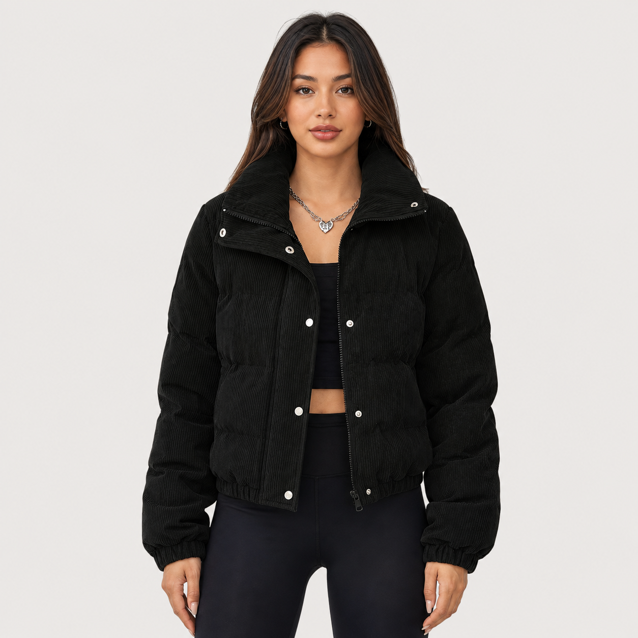 Montviro | Women's Quilted Jacket - Warm Padded Zip-Up Winter Coat