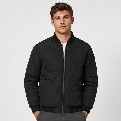 Montviro | Men's Stand Collar Jacket - Lined Zip-Up Winter Outerwear