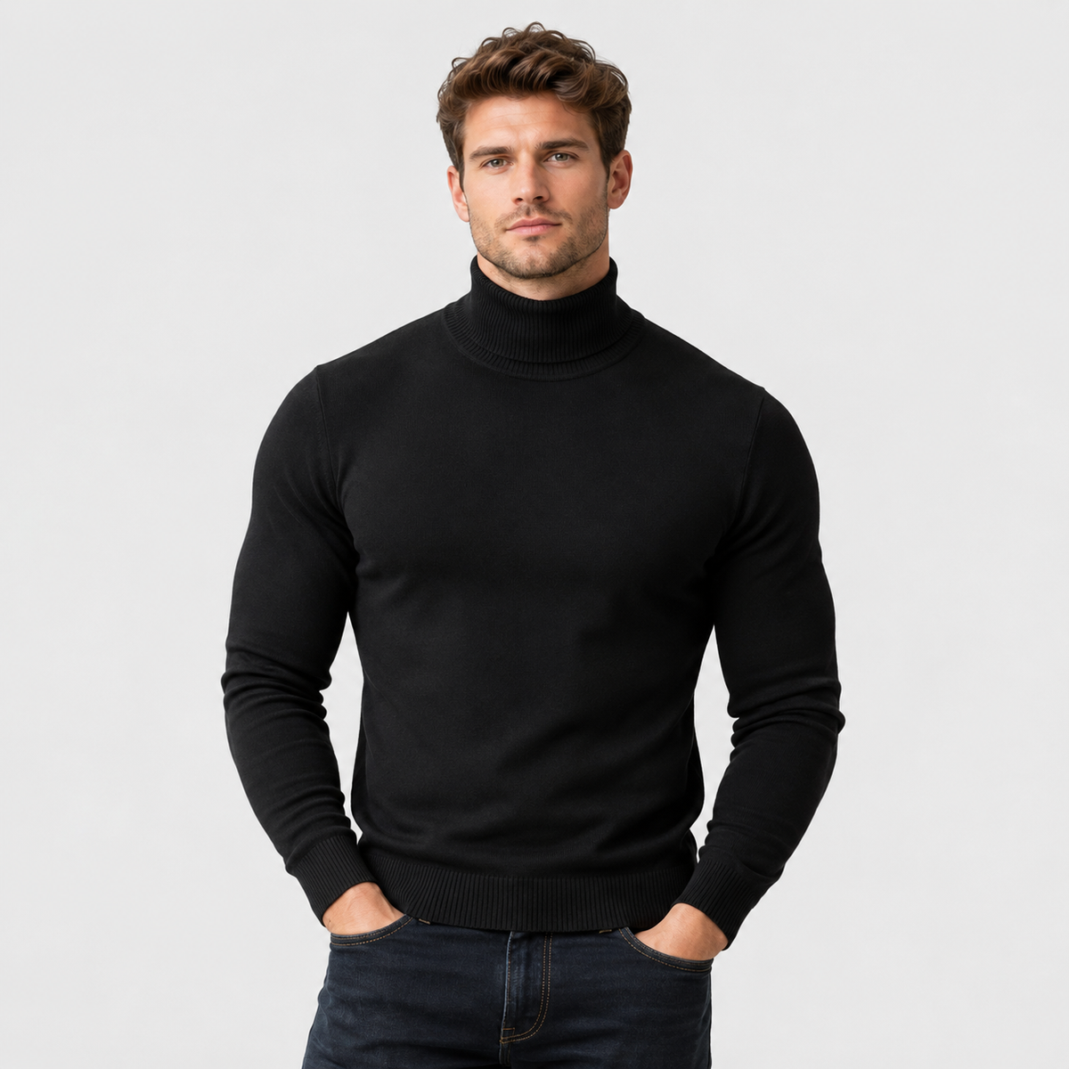 Montviro | Men's Viscose Sweater Rib Knit Crew Neck Regular Fit