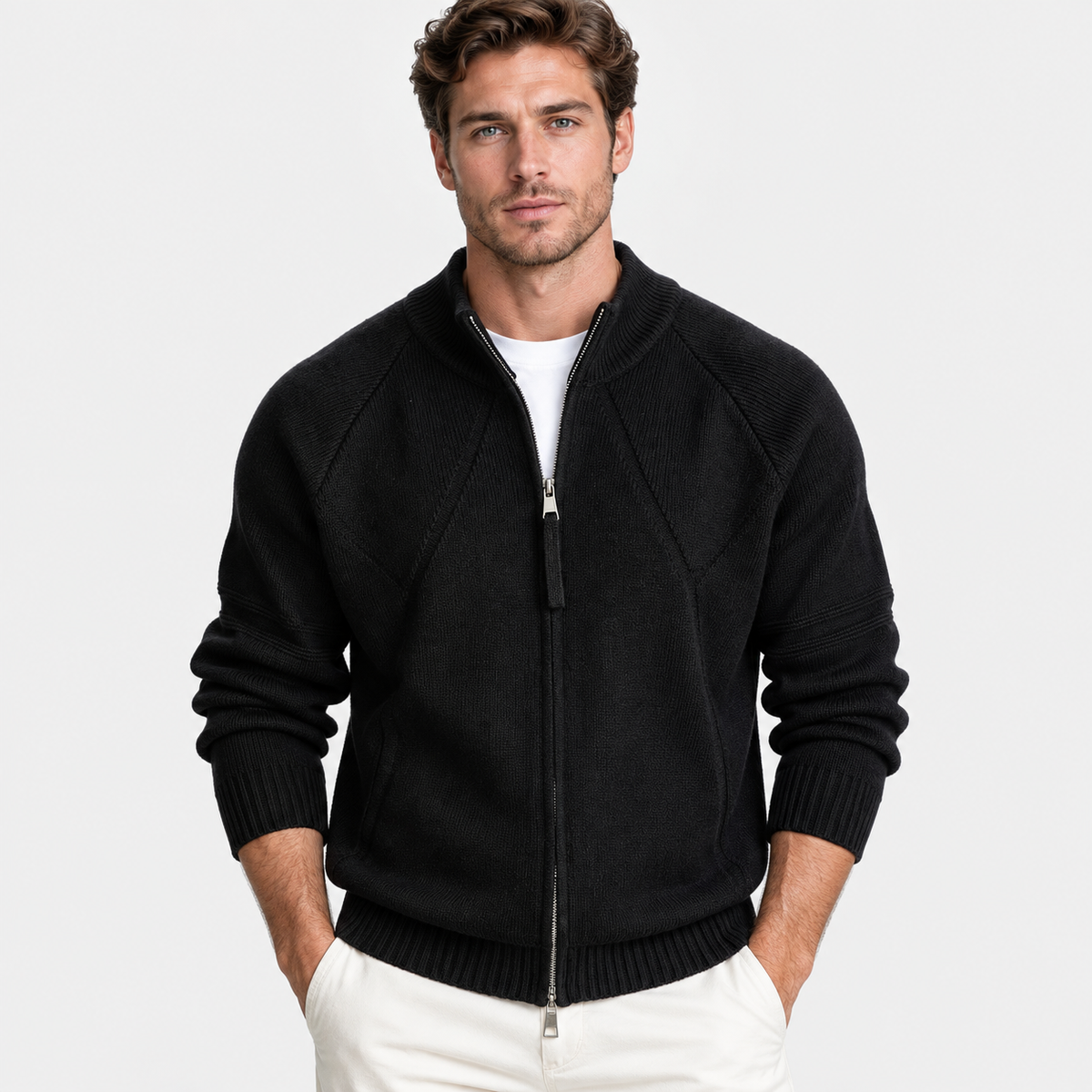 Montviro | Men’s Fleece Half Zip Pullover Sweatshirt Stretch Casual Top