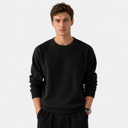 Montviro | Men's Crew Neck Sweater - Loose Fit Knit Pullover