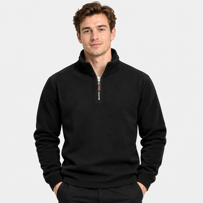 Montviro | Men's Half-Zip Pullover - Solid Color Sweatshirt