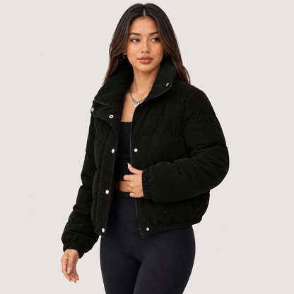 Montviro | Women's Quilted Jacket - Warm Padded Zip-Up Winter Coat