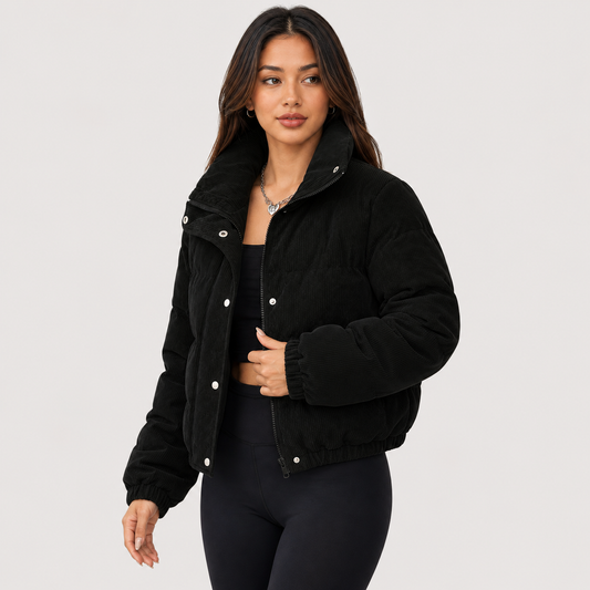 Montviro | Women's Quilted Jacket - Warm Padded Zip-Up Winter Coat