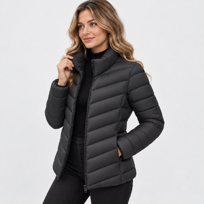 Montviro | Women's Stand Collar Jacket - Quilted Elegant Style