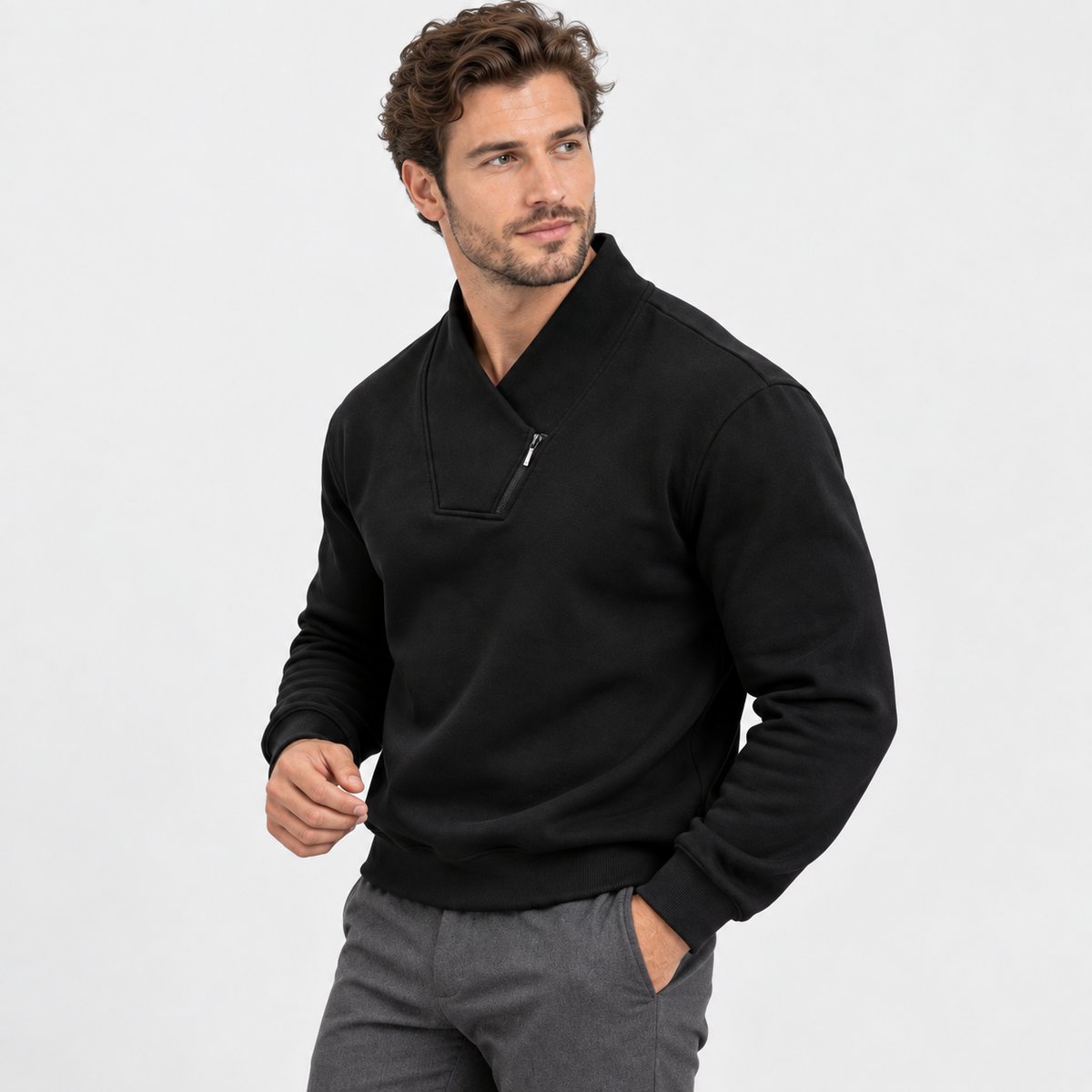 Montviro | Men’s Half Zip Stretch Pullover Sweatshirt Casual Performance Top