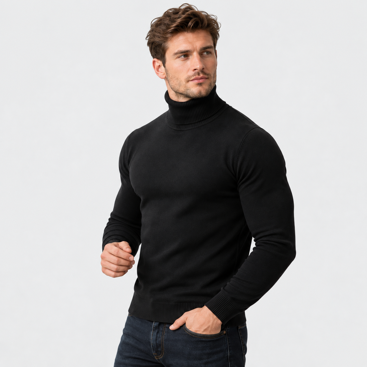 Montviro | Men's Viscose Sweater Rib Knit Crew Neck Regular Fit