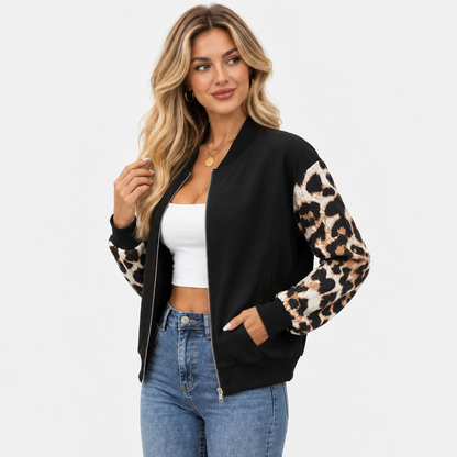 Montviro | Women's Baseball Collar Jacket - Elegant Solid Color Style