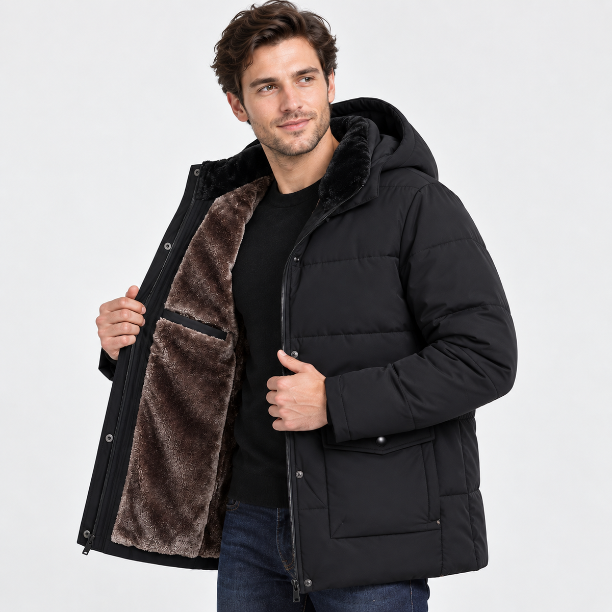 Montviro | Men's Hooded Padded Coat - Thickened Winter Outerwear
