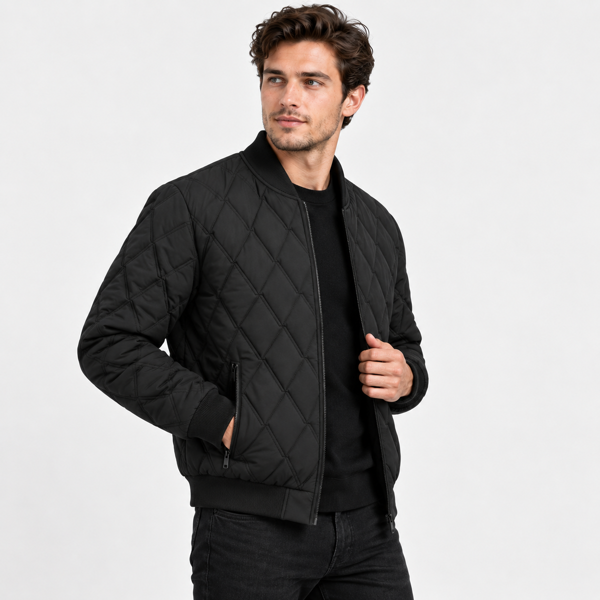 Montviro | Men's Stand Collar Jacket - Zip-Up Fall Winter Outerwear