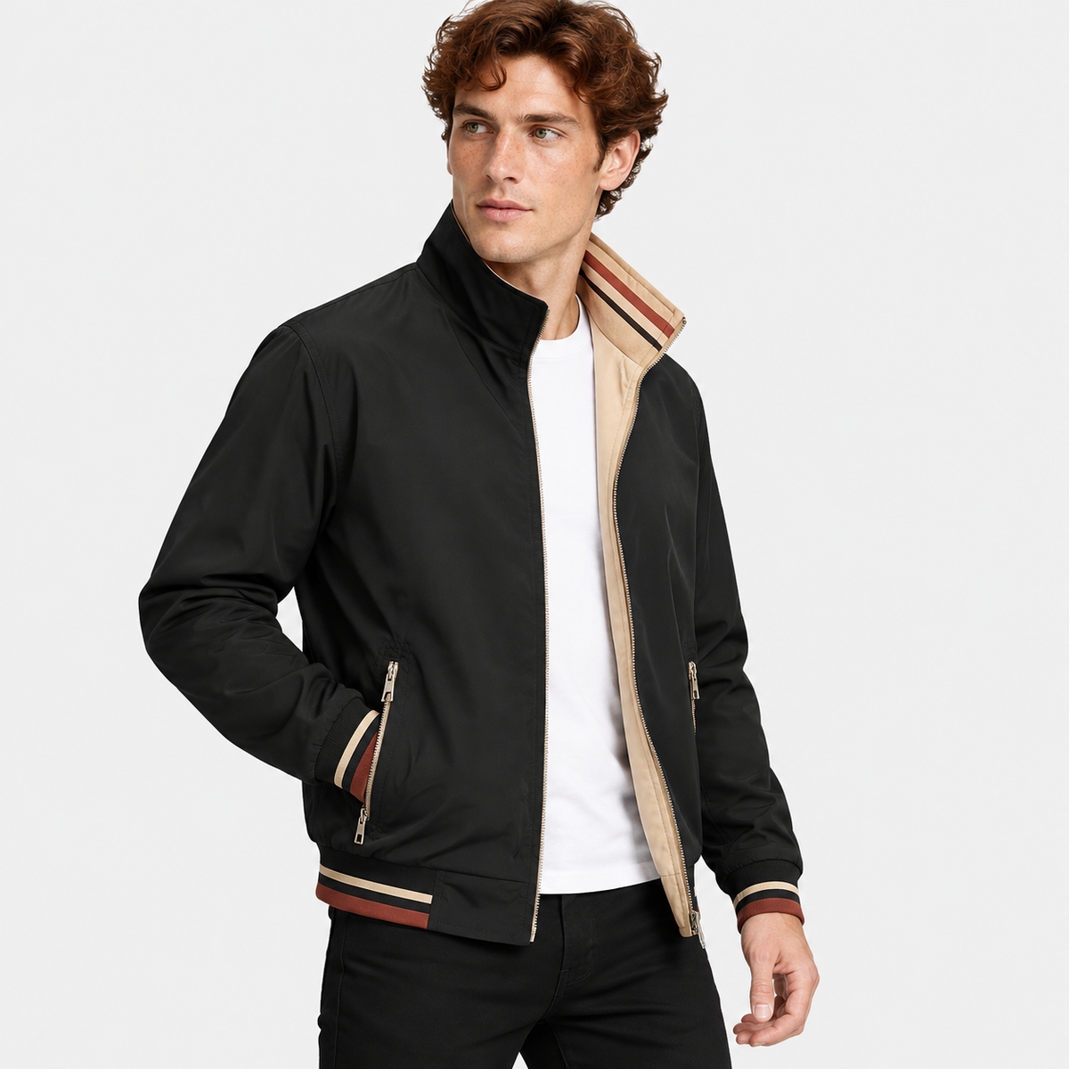 Montviro | Men's Reversible Jacket Loose Fit Casual Fall Winter Coat