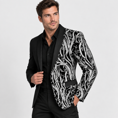Montviro | Men’s Lapel Sequin Jacket Luxury Party Suit Style