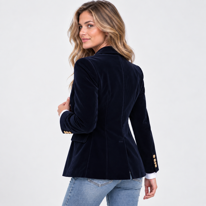 Montviro | Women’s Tailored Blazer Jacket Notch Collar Single Button Coat