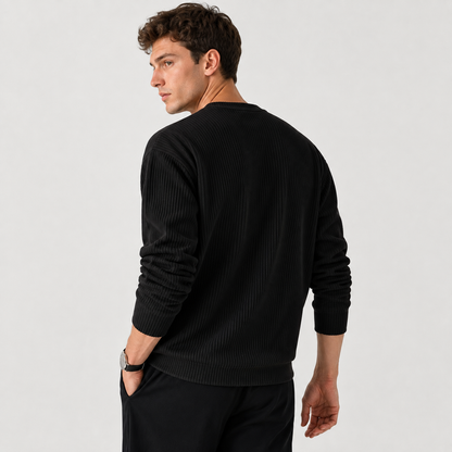 Montviro | Men's Crew Neck Sweater - Loose Fit Knit Pullover