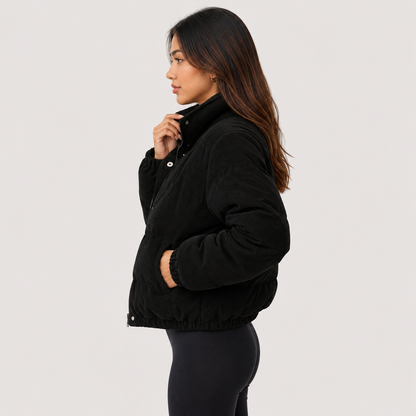 Montviro | Women's Quilted Jacket - Warm Padded Zip-Up Winter Coat