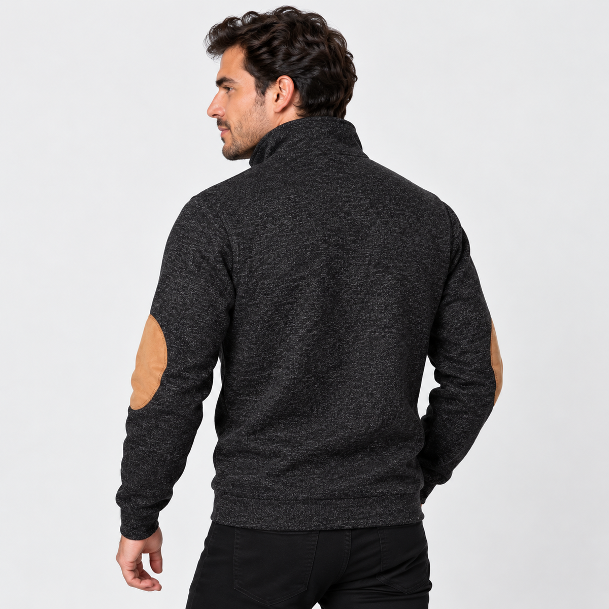 Montviro | Men's Collared Sweater Knit Pullover Button Detail Casual Top