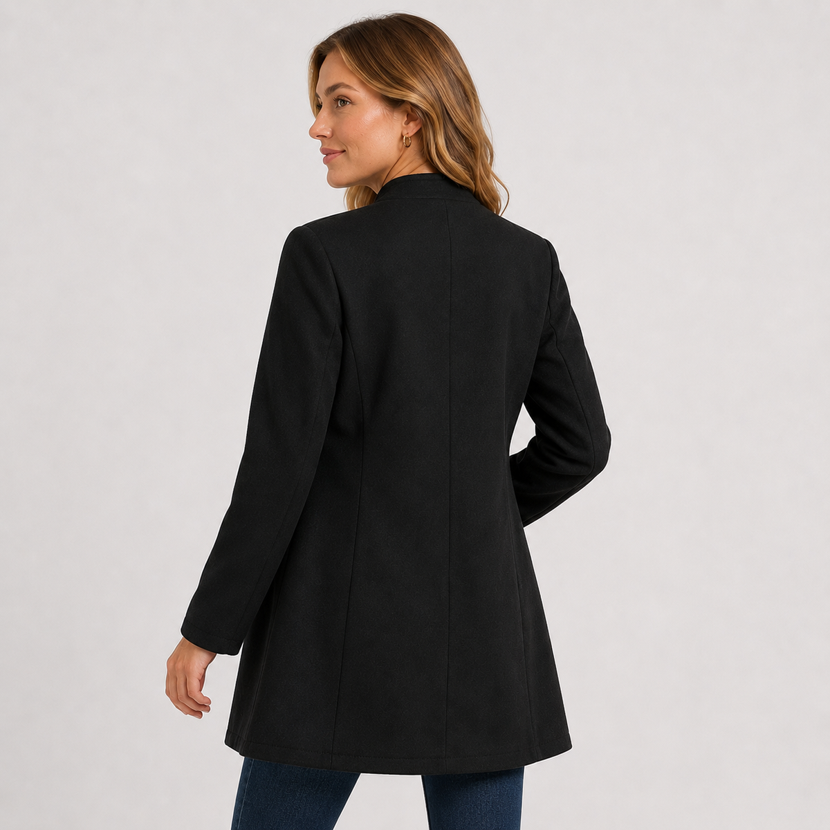 Montviro | Women's Stand Collar Jacket - Button-Up Fall Winter Style