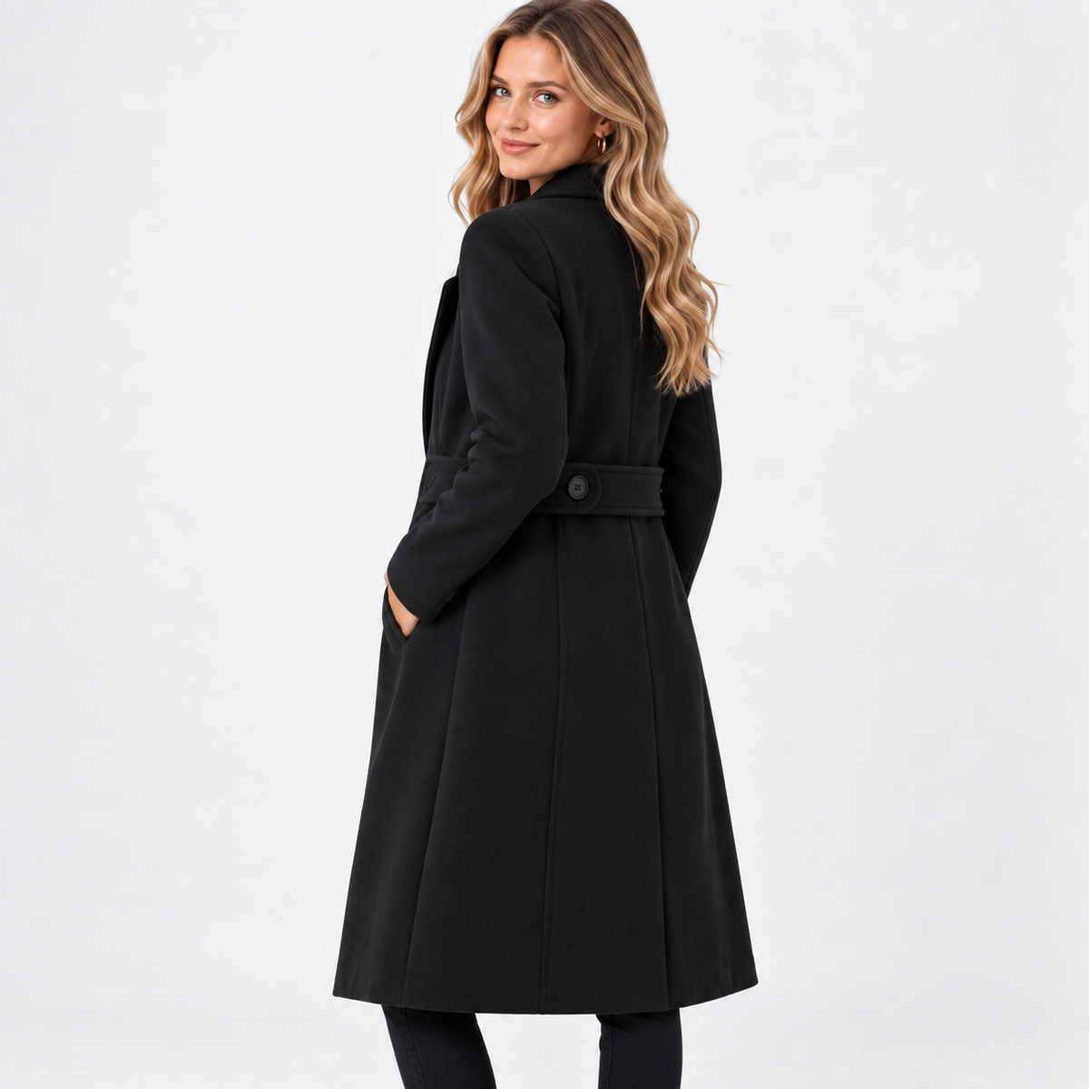 Montviro | Women's Belted Trench Coat - Long Elegant Outerwear