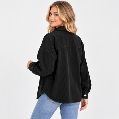 Montviro | Women's Lapel Jacket - Single Breasted Loose Fit Style