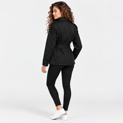 Montviro | Women’s Trench Coat Belted Waist Lapel Outerwear