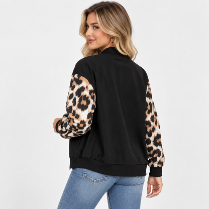Montviro | Women's Baseball Collar Jacket - Elegant Solid Color Style