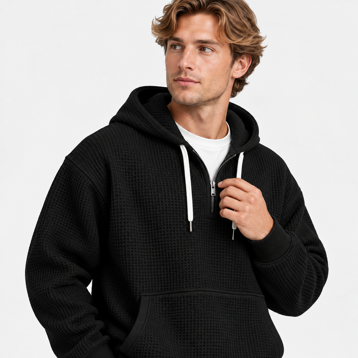 Montviro | Men's Hooded Two Piece Set Knit Casual Fall Winter Outfit