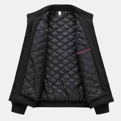 Montviro | Men's Stand Collar Zip Jacket - Lined Regular Fit