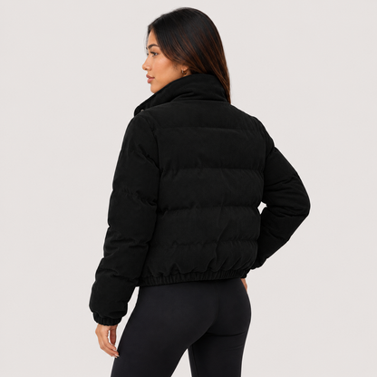 Montviro | Women's Quilted Jacket - Warm Padded Zip-Up Winter Coat