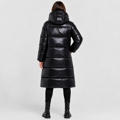 Montviro | Women's Long Hooded Winter Coat - Thickened Zip-Up Style