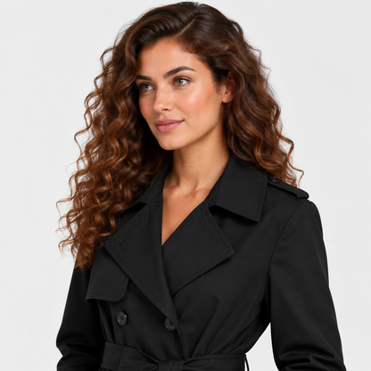 Montviro | Women’s Trench Coat Belted Waist Lapel Outerwear