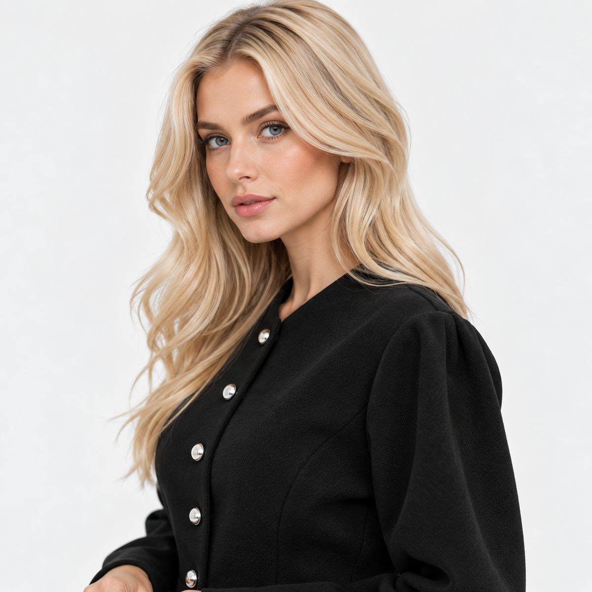 Montviro | Women’s Retro Jacket Lantern Sleeve Single Breasted Outerwear