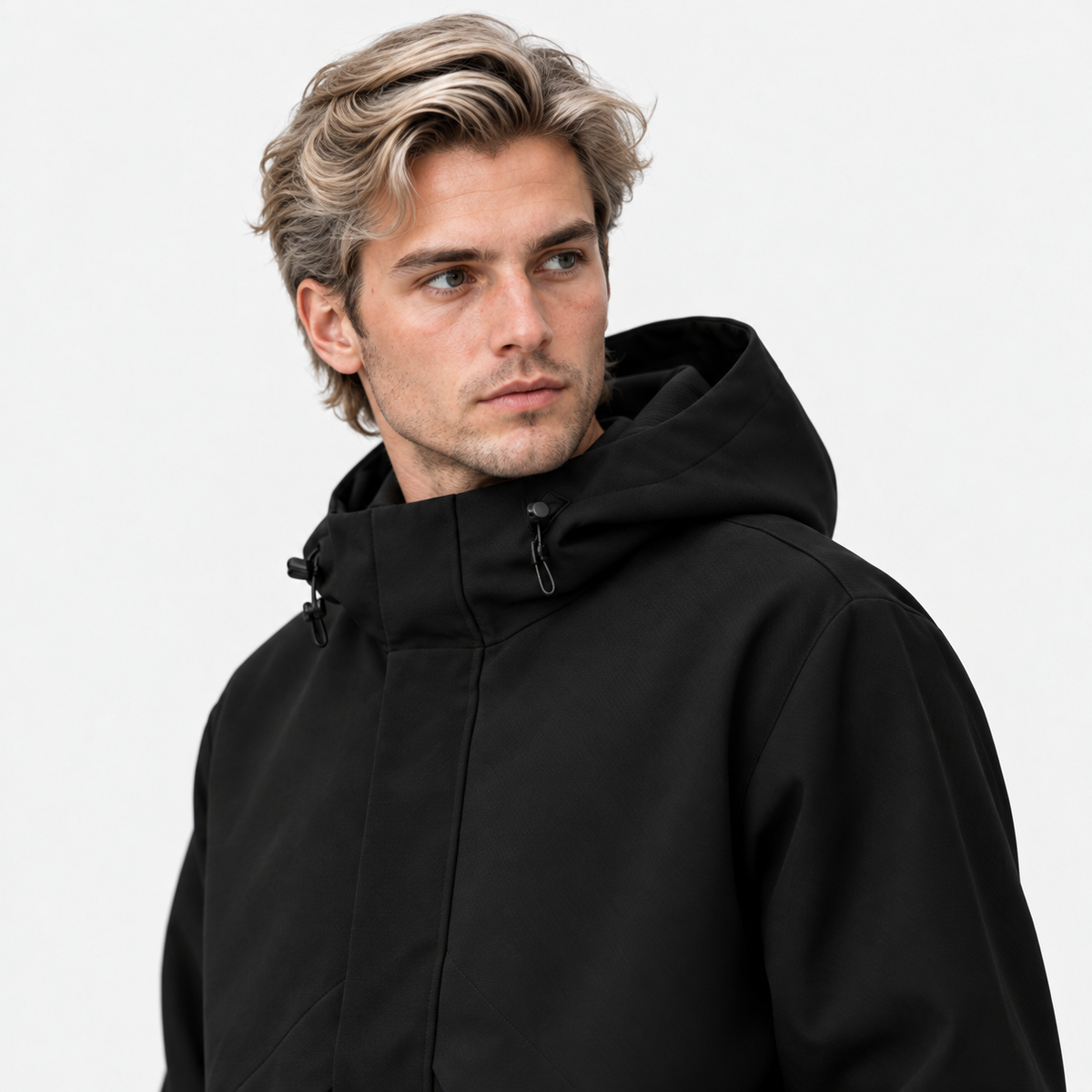 Montviro | Men's Hooded Windbreaker Jacket Polyester Casual Outdoor Coat