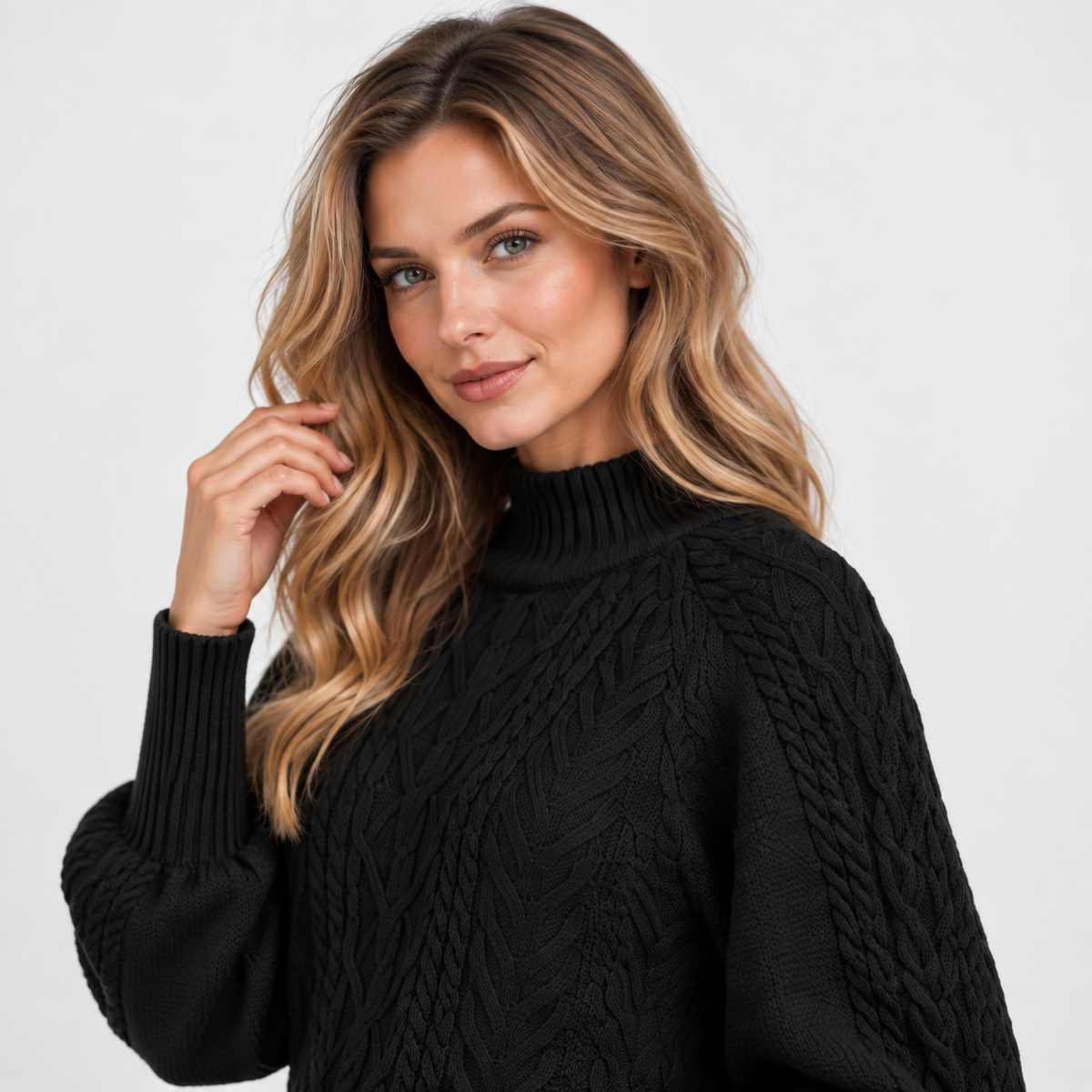 Montviro | Women’s Half Turtleneck Sweater Solid Color Casual Knitwear