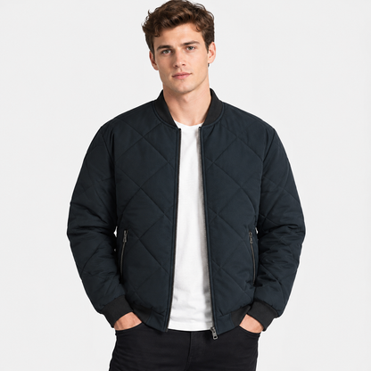 Montviro | Men's Stand Collar Winter Jacket - Lined Zip Front