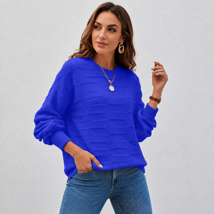 Montviro | Women's Crew Neck Sweater - Stretch Knit Fall Winter Style