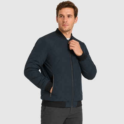 Montviro | Men's Stand Collar Jacket - Lined Zip-Up Winter Outerwear