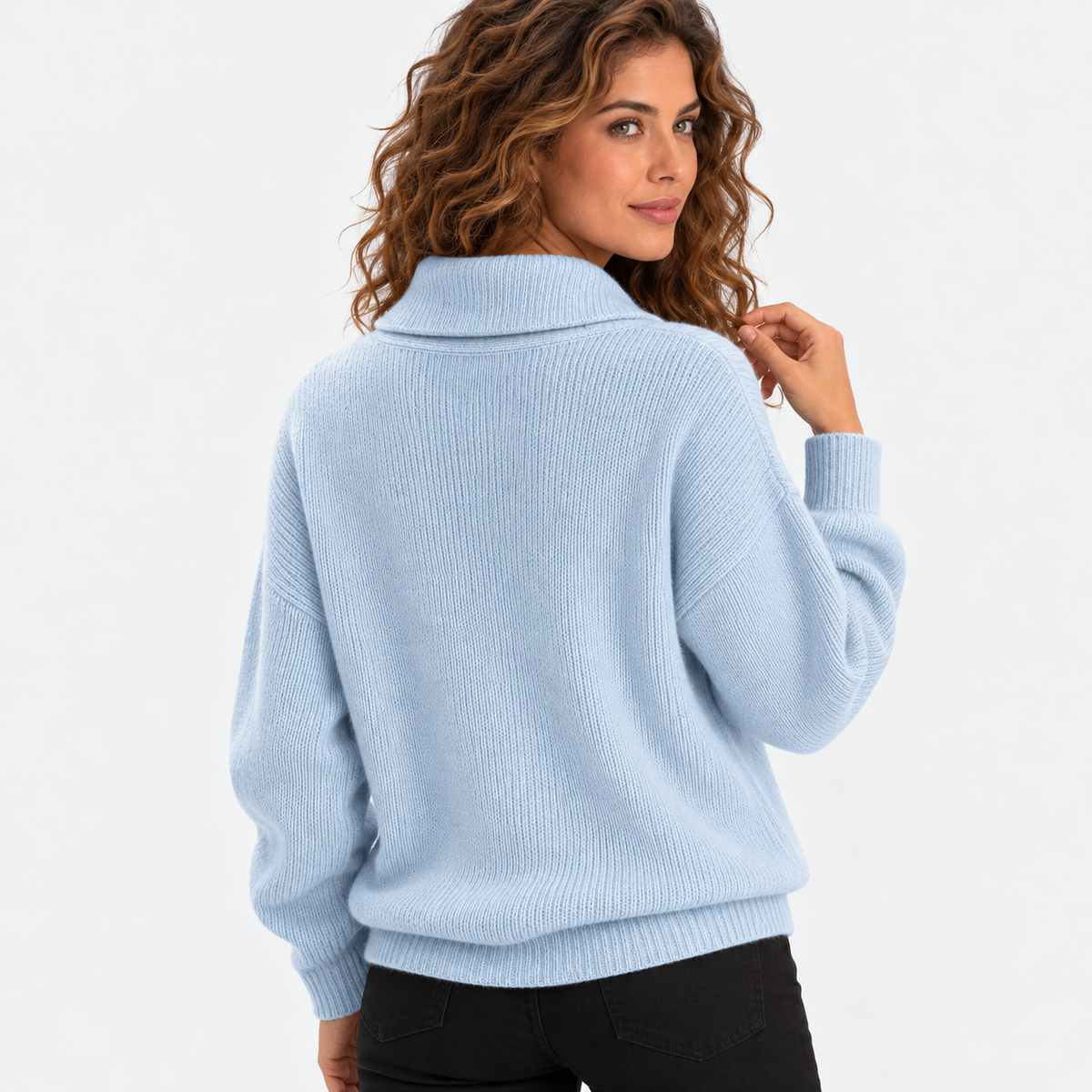 Montviro | Women's Oversized Knit Sweater with Shawl Collar