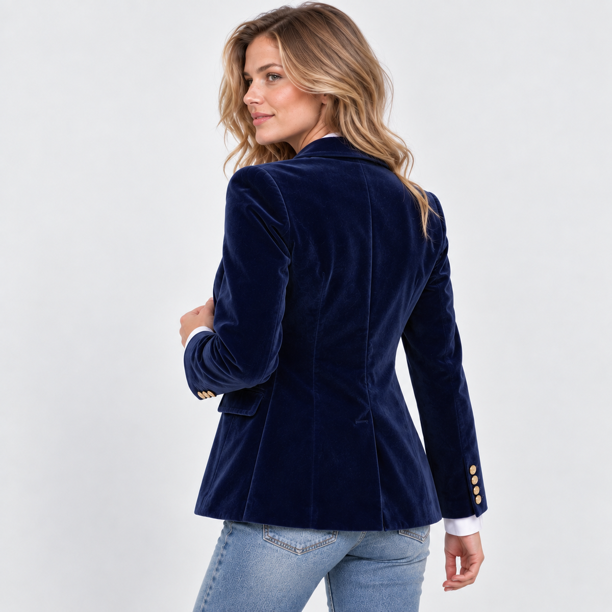 Montviro | Women’s Tailored Blazer Jacket Notch Collar Single Button Coat