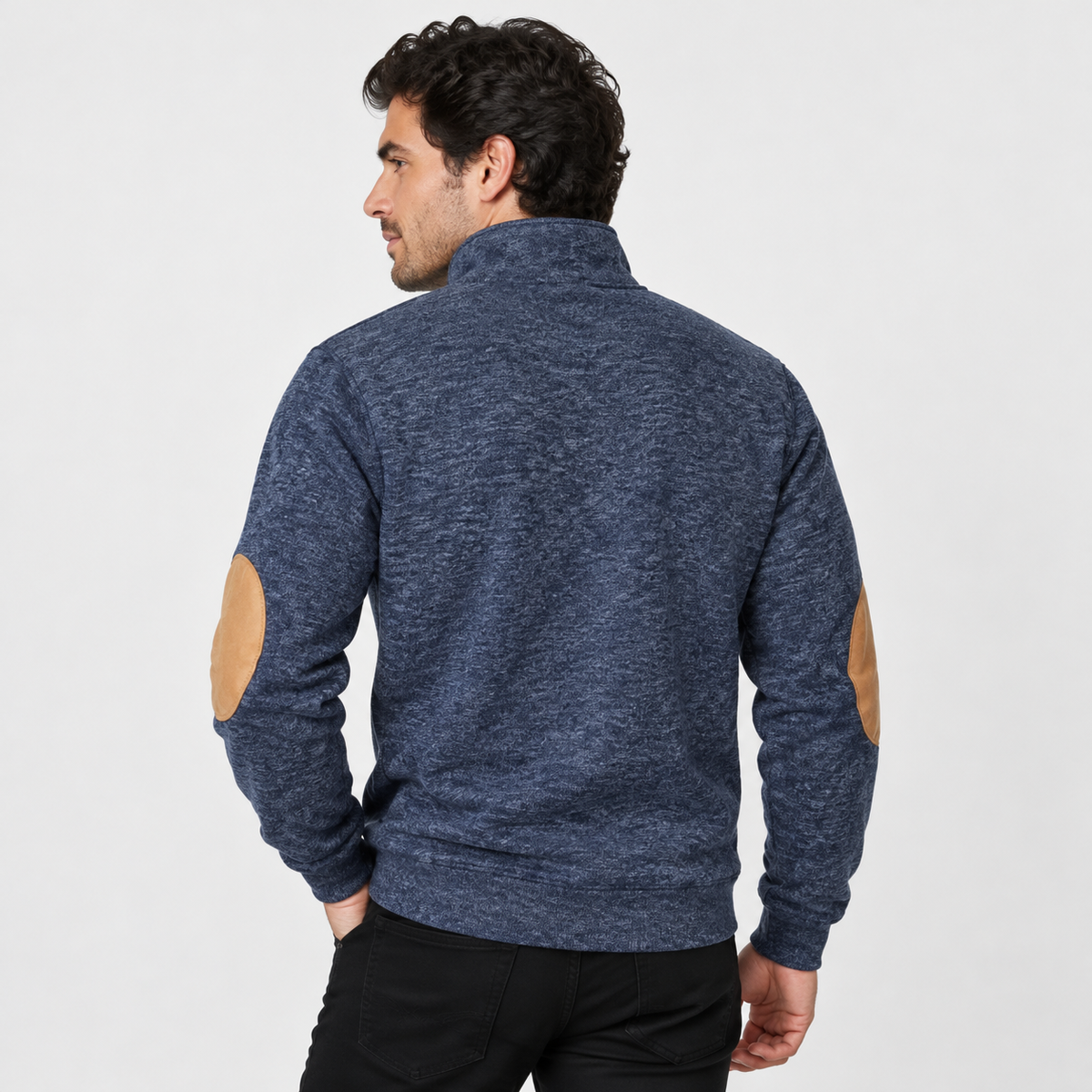Montviro | Men's Collared Sweater Knit Pullover Button Detail Casual Top