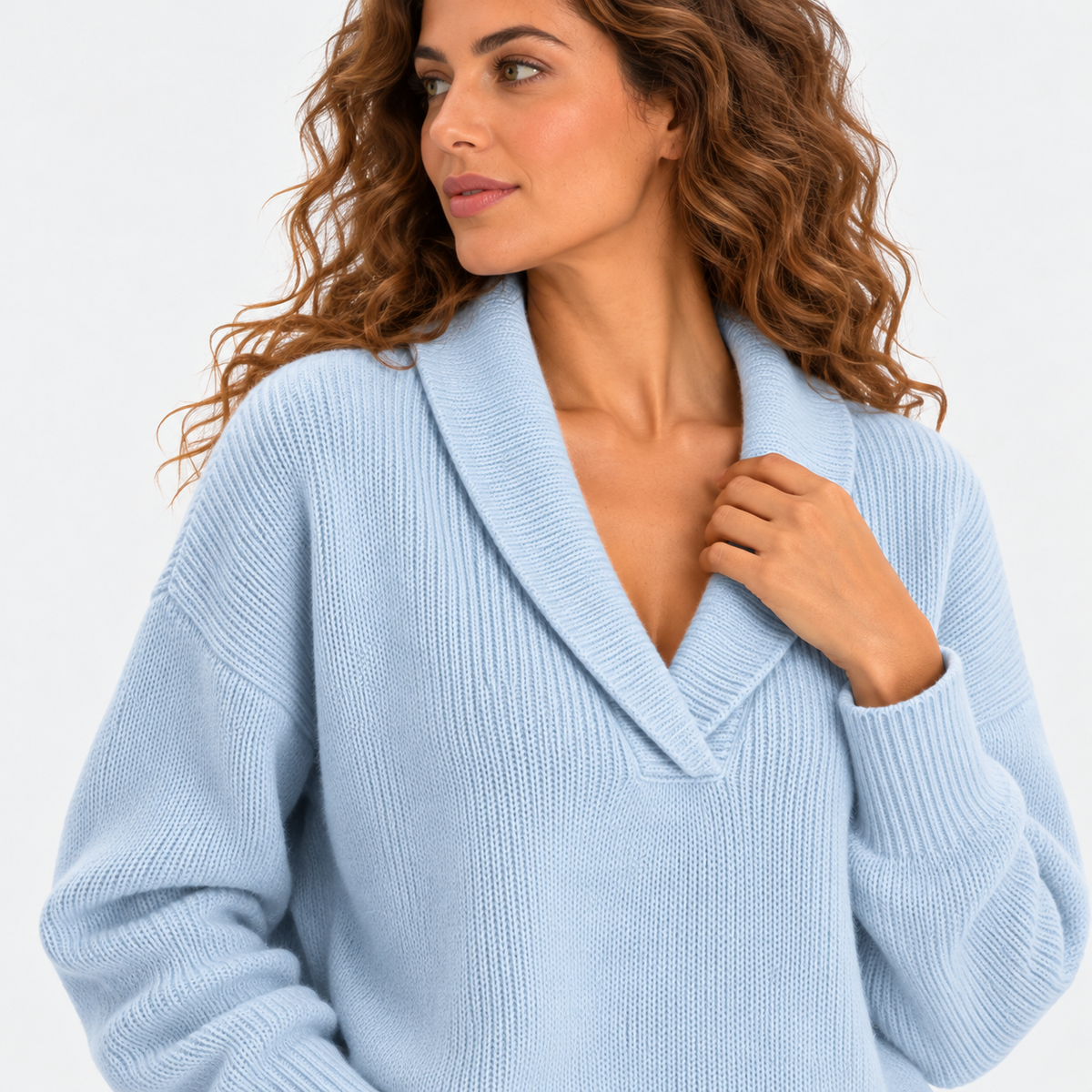 Montviro | Women's Oversized Knit Sweater with Shawl Collar