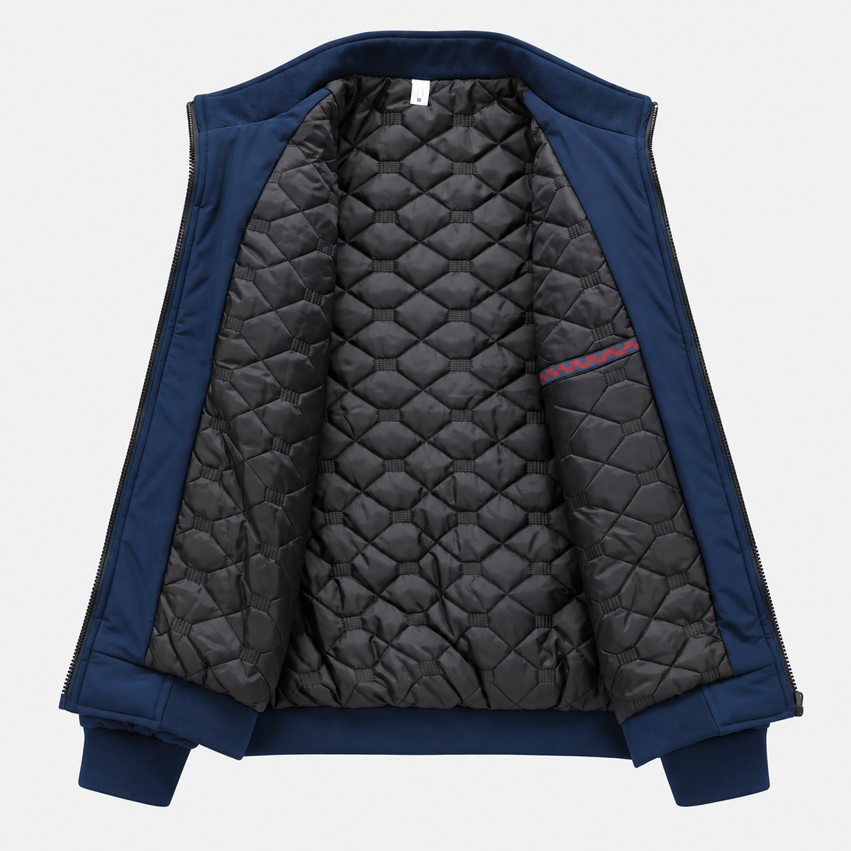 Montviro | Men's Stand Collar Zip Jacket - Lined Regular Fit