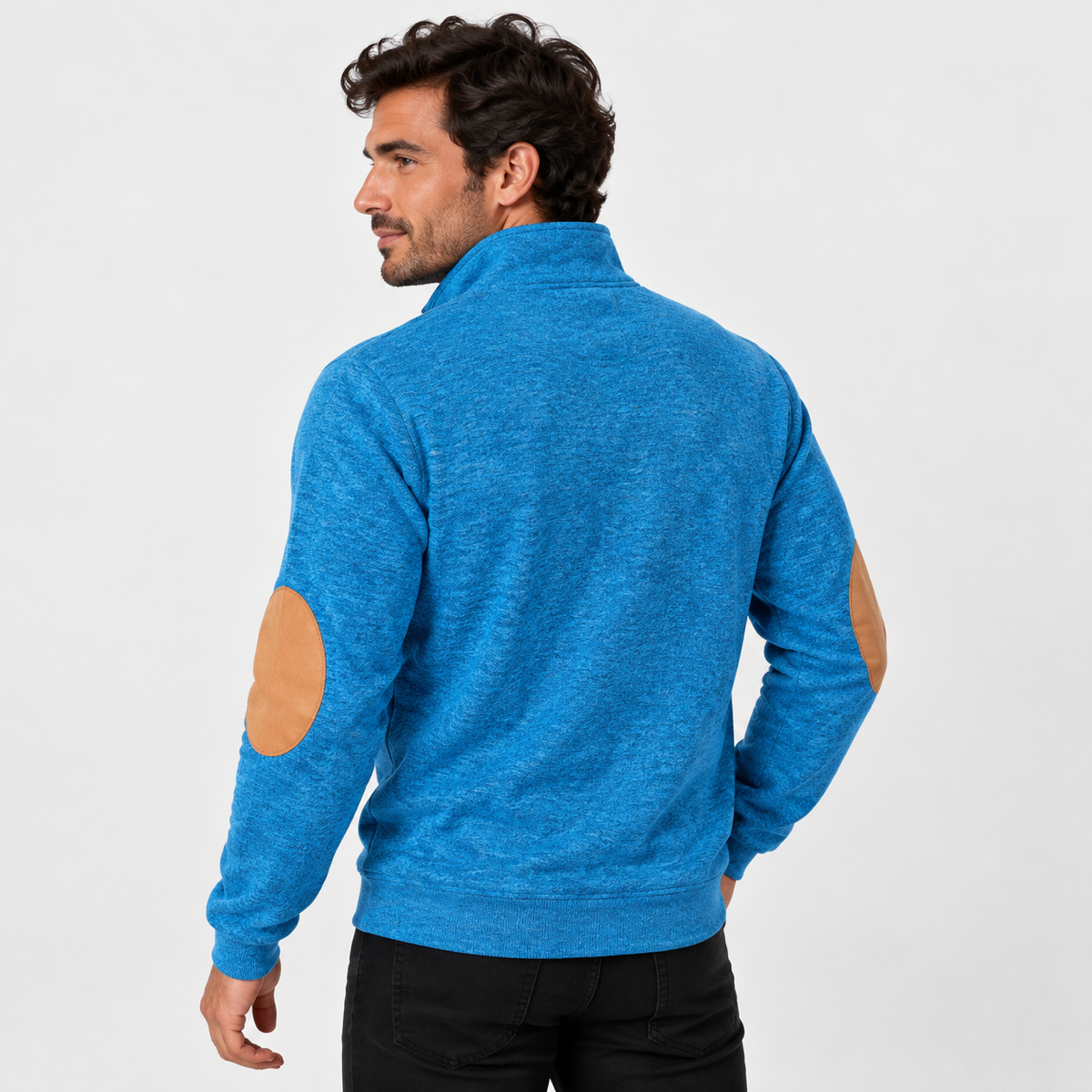 Montviro | Men's Collared Sweater Knit Pullover Button Detail Casual Top