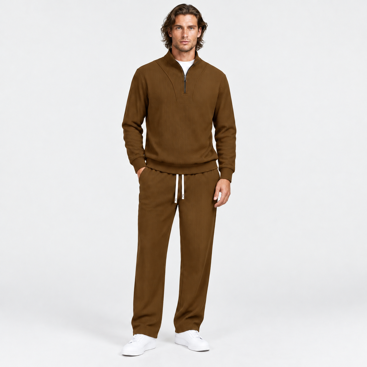 Montviro | Men's Corduroy Suit Set Casual Business Winter Two Piece Outfit