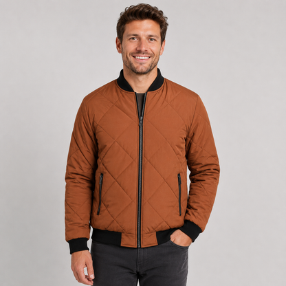 Montviro | Men's Stand Collar Jacket - Lined Zip-Up Winter Outerwear