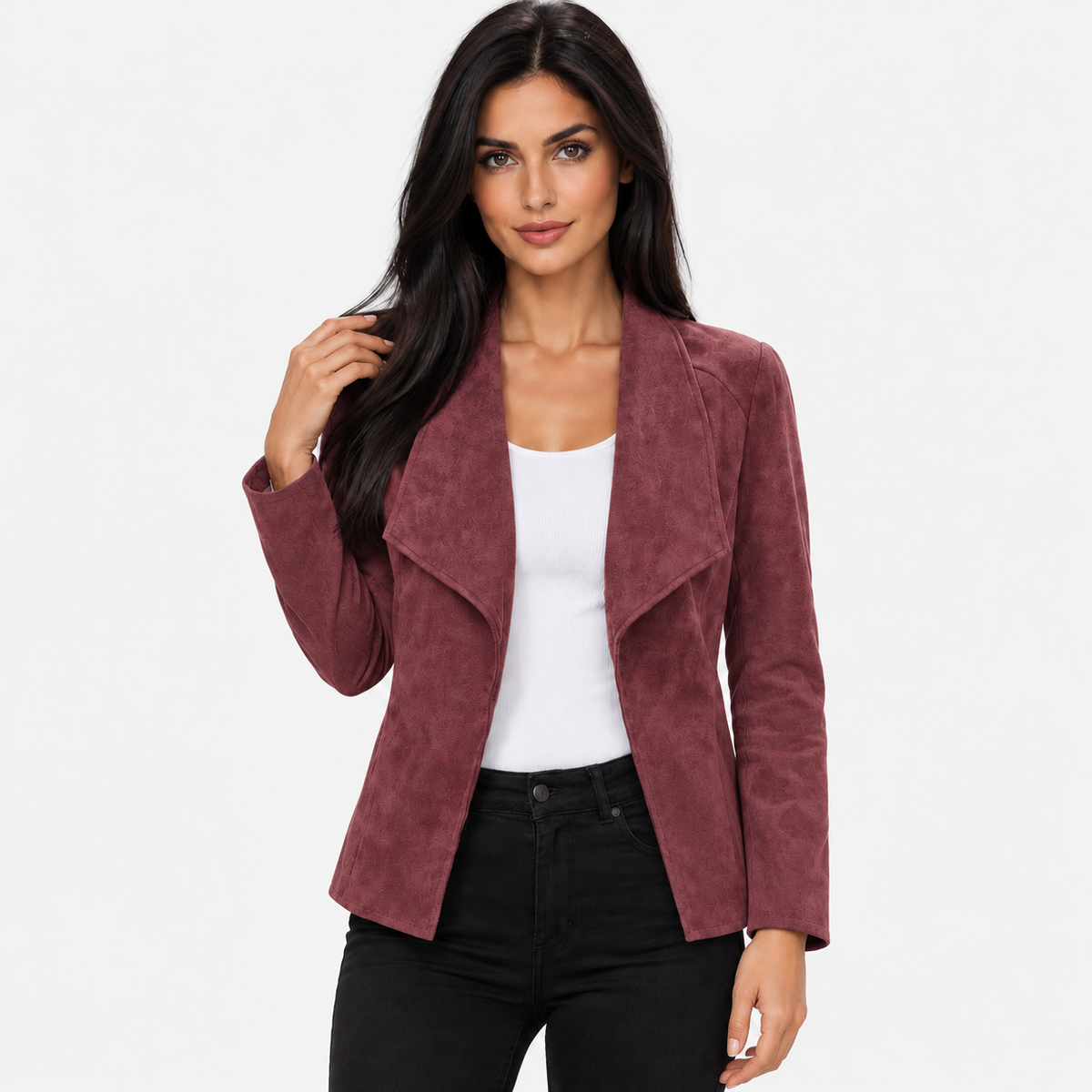 Montviro | Women’s Open Front Cardigan Jacket Elegant Fall Winter Outerwear