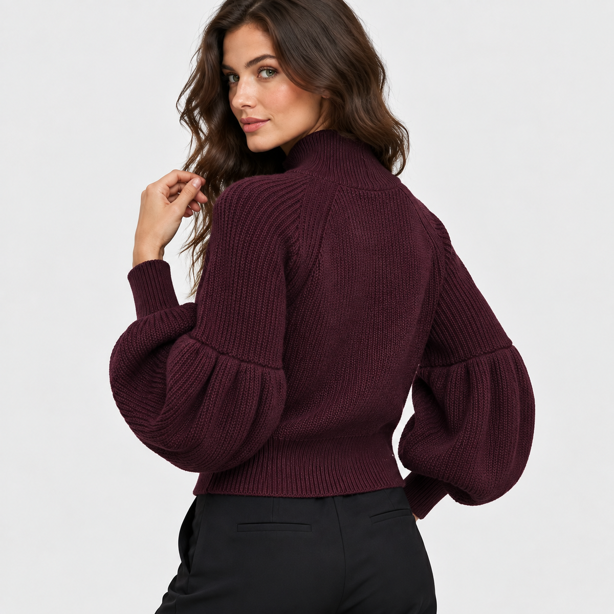 Montviro | Women’s Elegant Knit Sweater Jacket Zipper Outerwear
