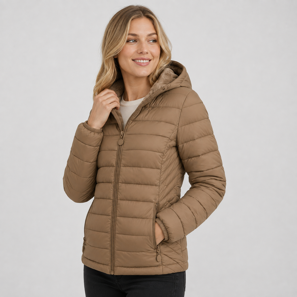 Montviro | Women's Hooded Padded Coat - Lightweight Casual Outerwear